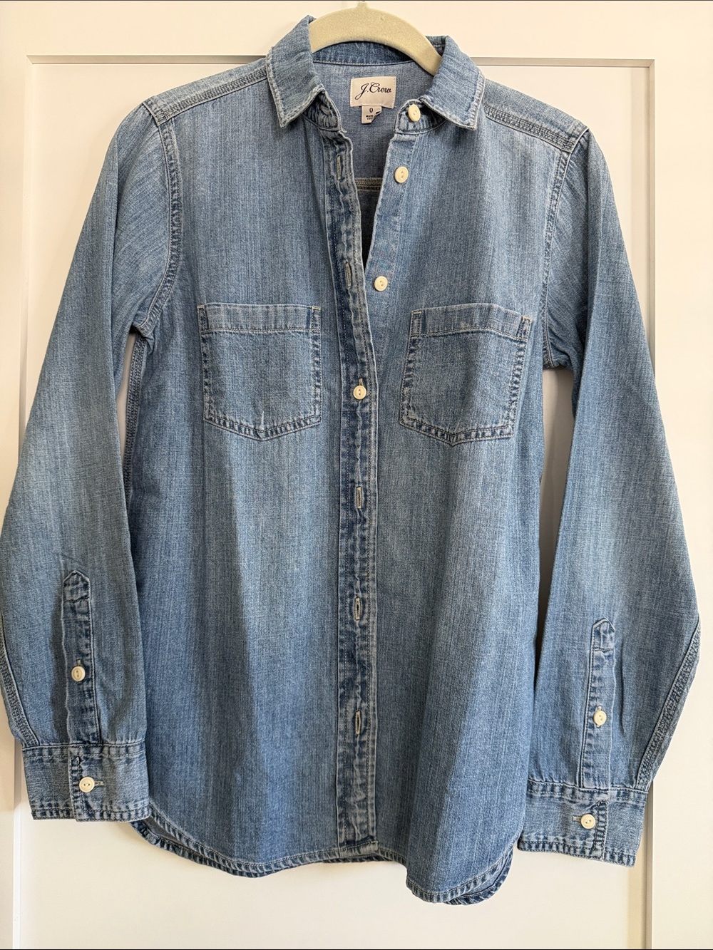 J. Crew Light Blue Denim Button-Up Shirt